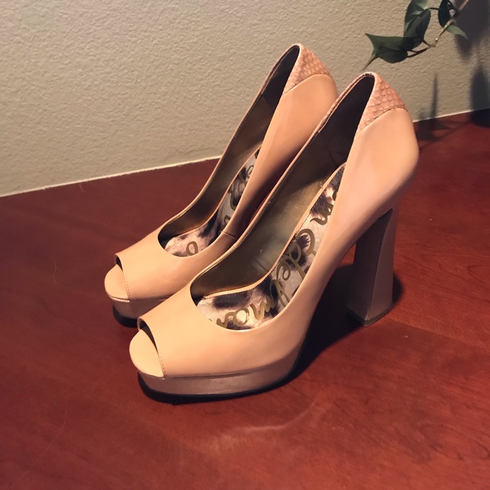 Sam Edelman platform open toe pumps